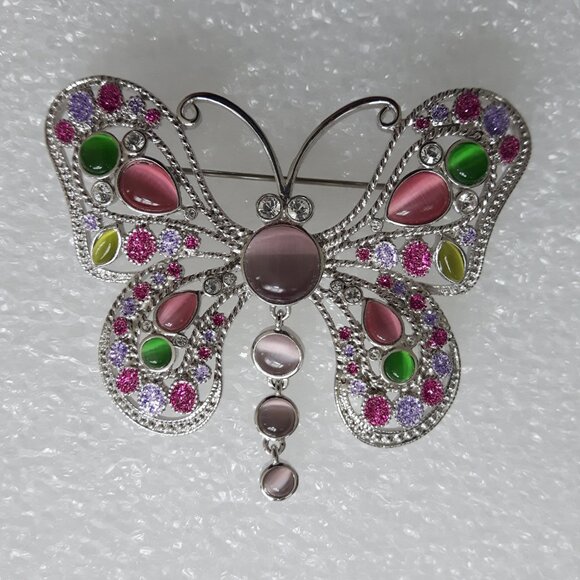 Vintage Butler Butterfly Brooch Fifth Avenue Collection Costume Statement Pin - Picture 1 of 6